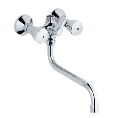Two handle wall mounted mixer 1/2"