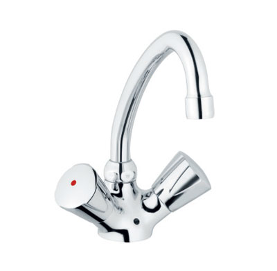 Two handle wash basin mixer low pressure