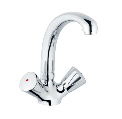 Two handle wash basin mixer low pressure