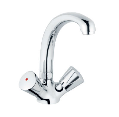 Two handle wash basin mixer low pressure