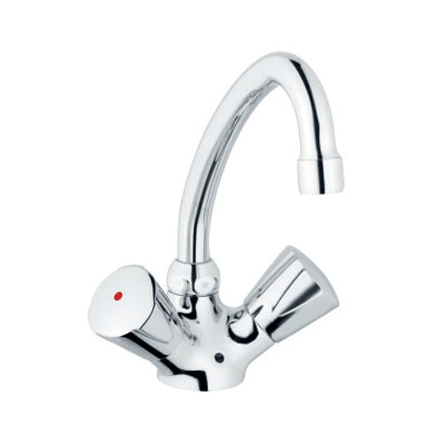 Two handle wash basin mixer