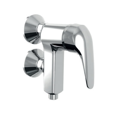 Vertical shower mixer